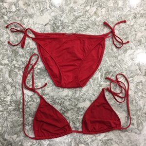 Two Piece, Red Bikini, Size Large